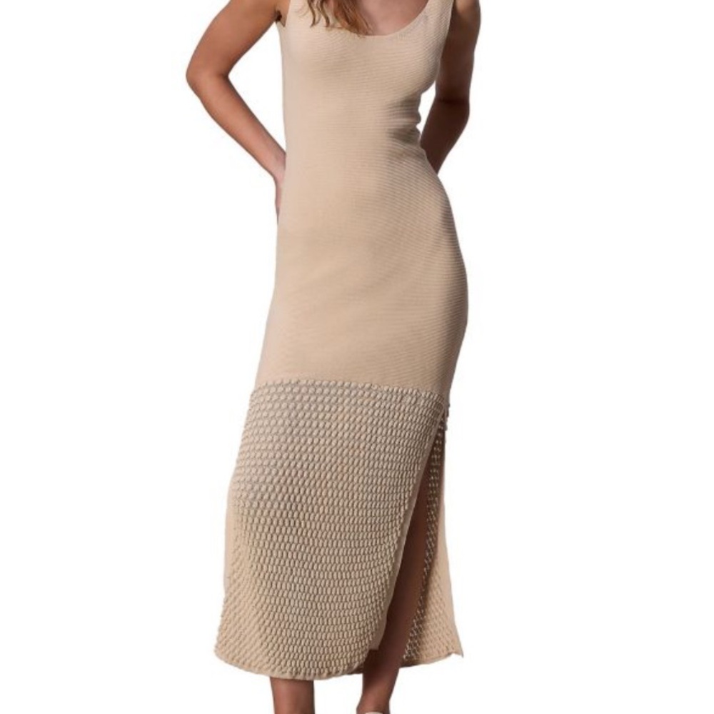 Rag & Bone Georgia Beige Knit  Dress